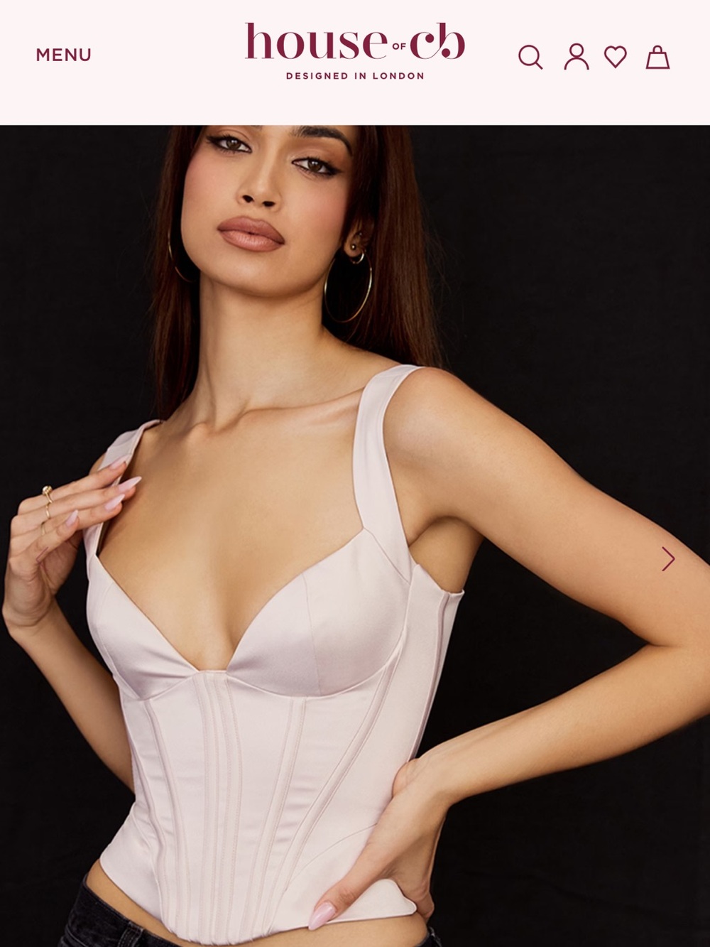House of CB Pale Blush Corset Top